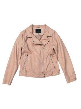 *New Urban Republic Vegan Leather Moto Jacket Coat Youth Size XL 14-16 Pink Zip
